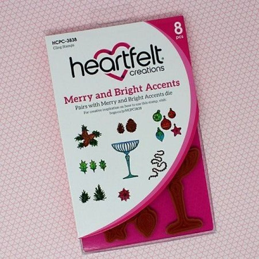 Heartfelt Creations Merry and Bright Accents Stamp Set